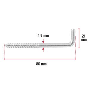 Alcayata roscada 22x110 bolsa con 144 piezas