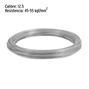 rollo de 1kg de Alambre galvanizado calibre 12.5