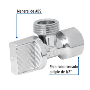 Llave angular 1/2" de 1/4 de vuelta Con Cuerda