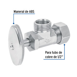 Llave angular 1/2" x 1/2" Barrilito Robusta Compresion