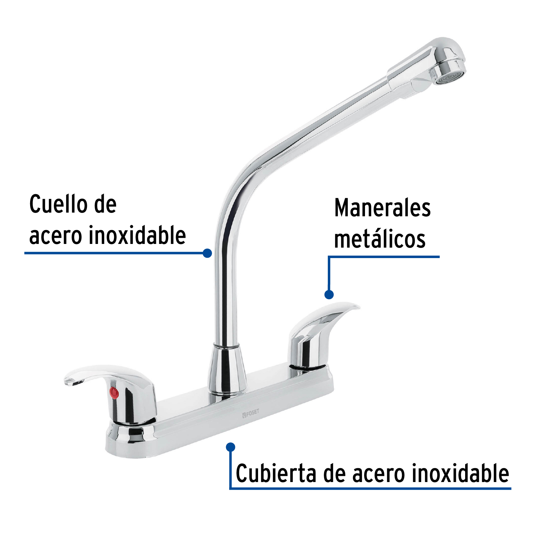 Mezcladora para fregadero Cuello Cobra Aqua