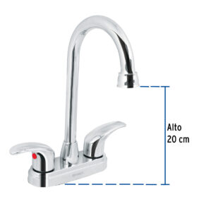 Mezcladora cromo Lavabo Cuello bar Aqua