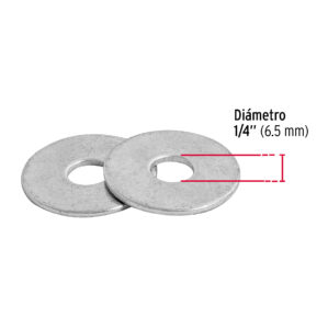 Blister con 30 arandelas rondana planas de 1/4