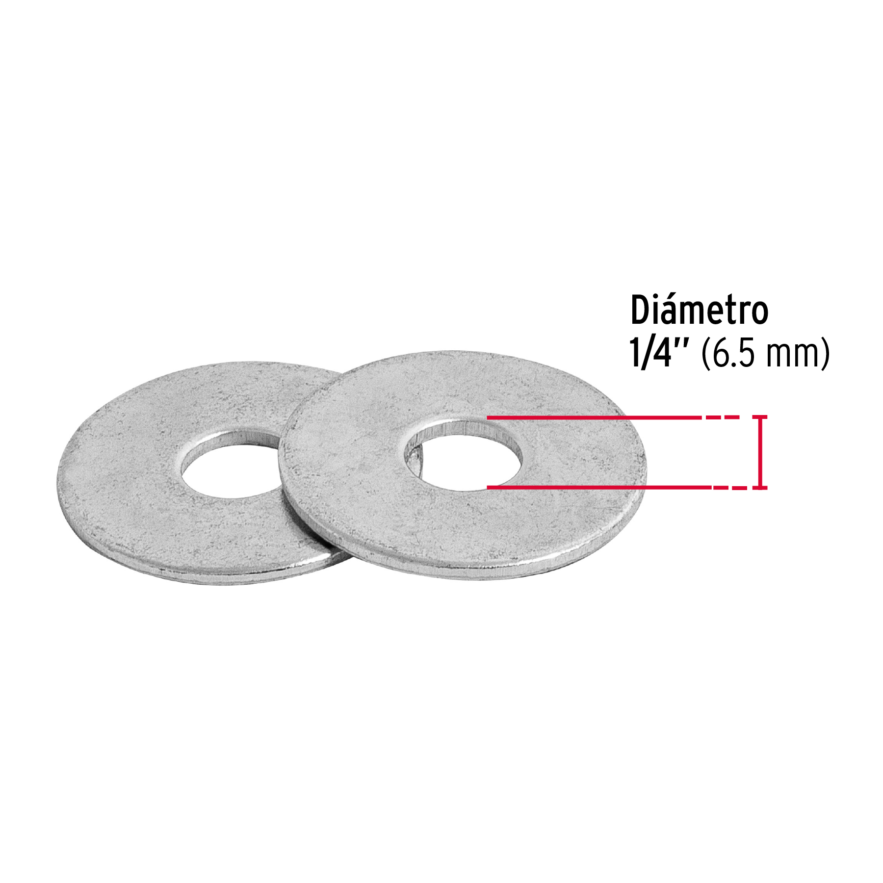 Arandela rondana plana de 1/4" bolsa de 1kg