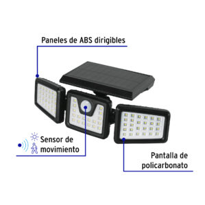 Luminario Solar LED 8W con sensor de movimiento Volteck