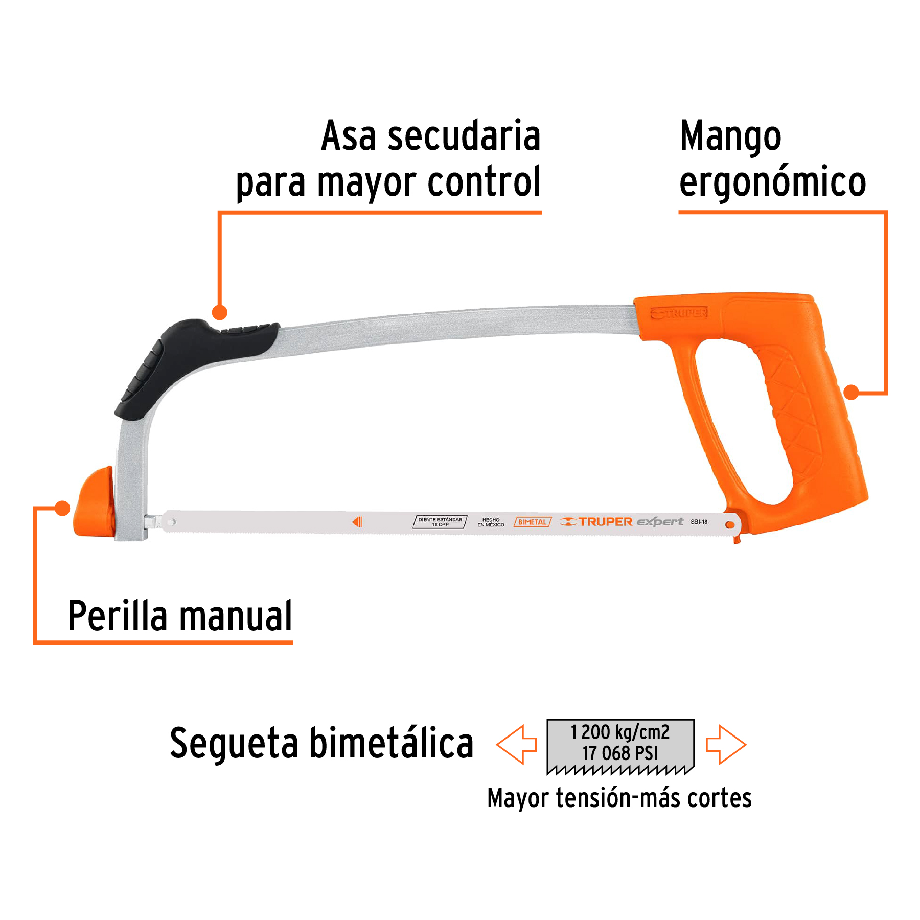 Arco profesional tubular para segueta 12"