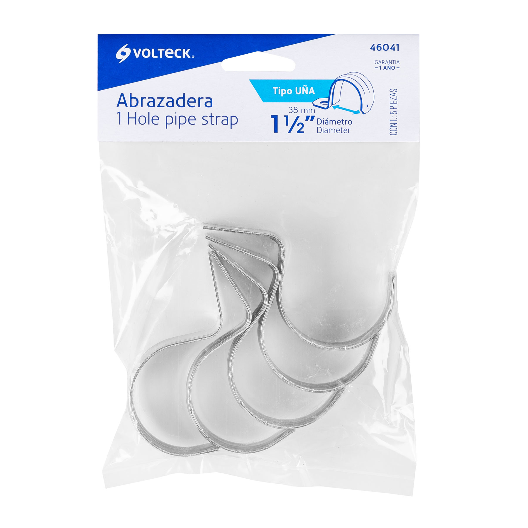 Pack de 5 Abrazaderas Uña 1-1/2"