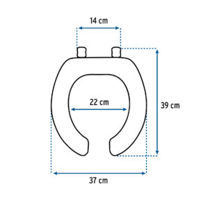 Asiento redondo para WC blanco
