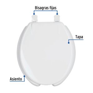 Asiento redondo para WC blanco