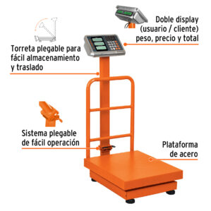 Bascula plegable de plataforma capacidad 200Kg