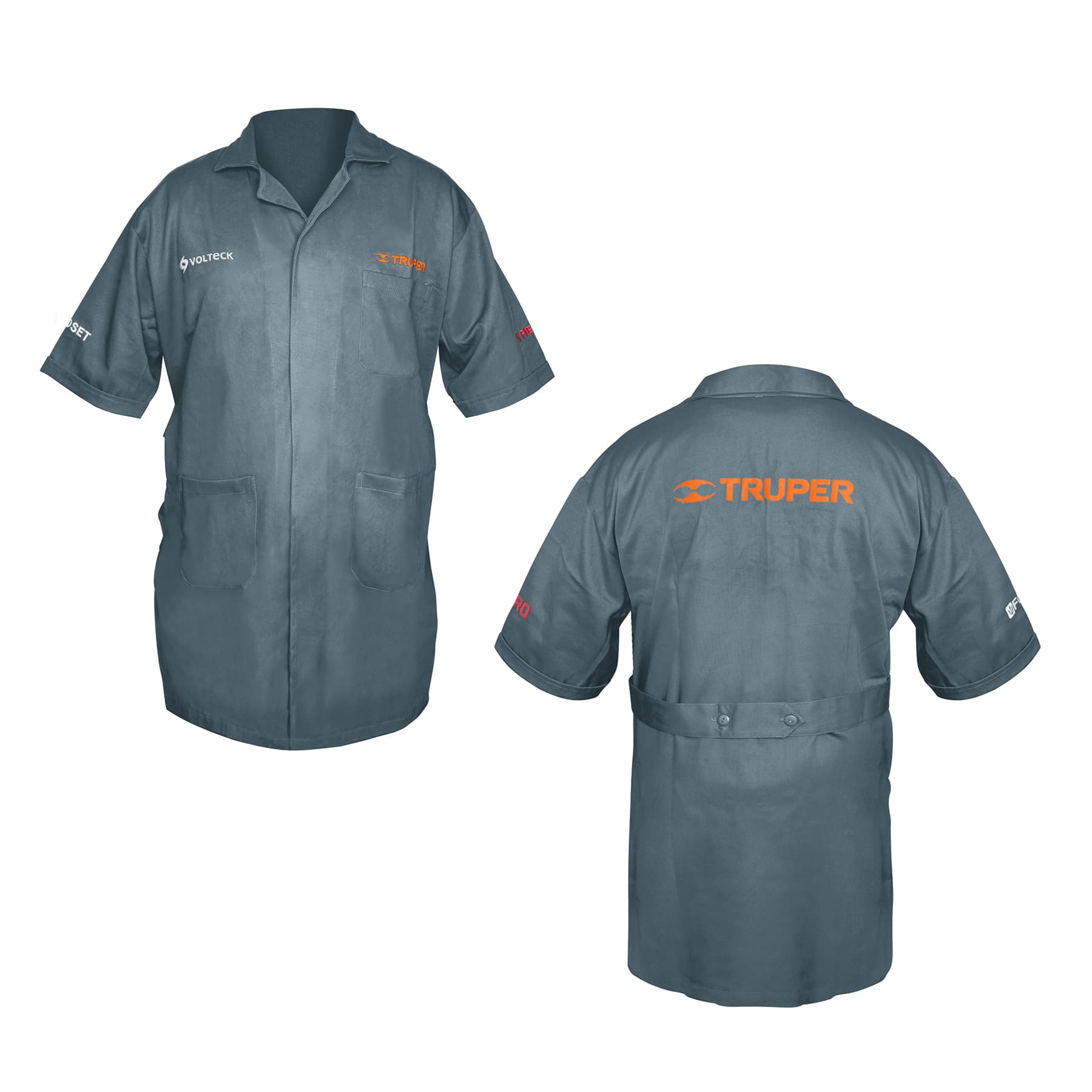 Bata bordada con logo, talla 42