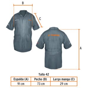 Bata bordada con logo, talla 42