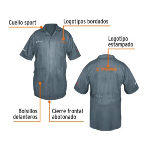 Bata bordada Truper talla 44