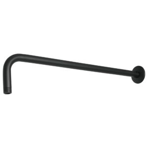 Brazo recto 50cm con chapeton para regadera Negro Mate