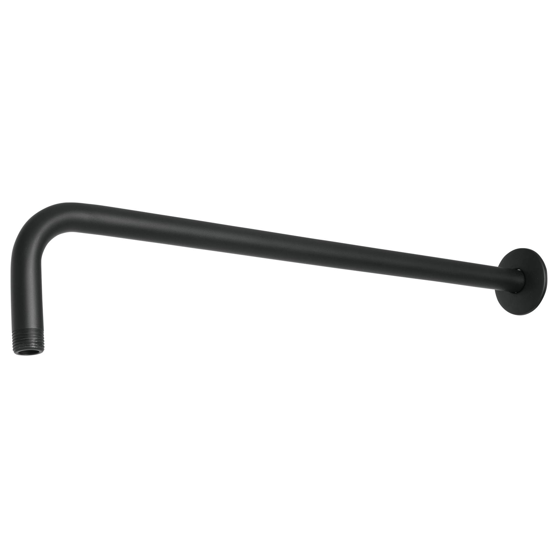 Brazo recto 50cm con chapeton para regadera Negro Mate