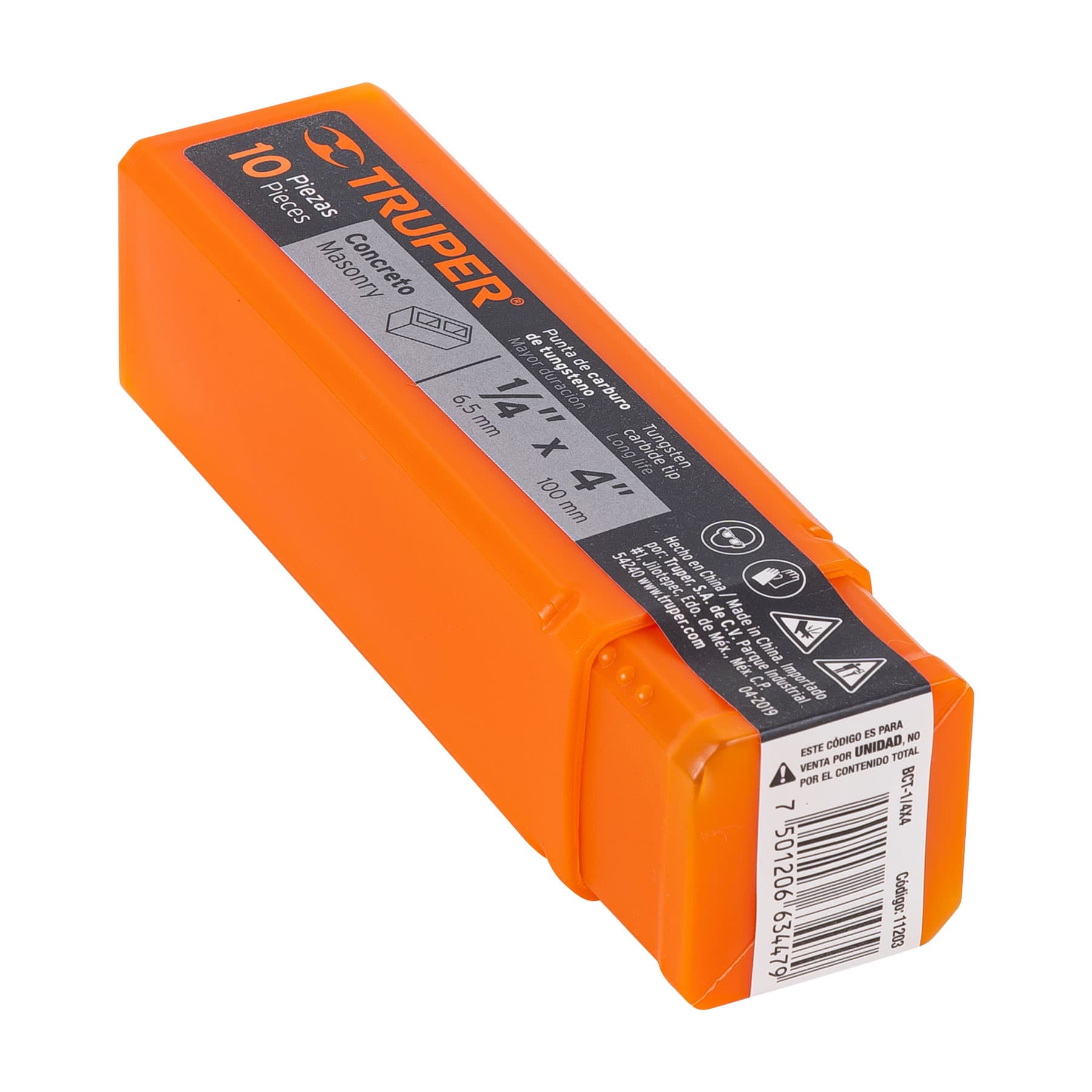 Broca para concreto 1/4x4"