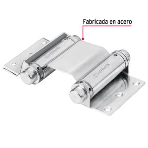Bisagra de doble accion 3", acero cromado