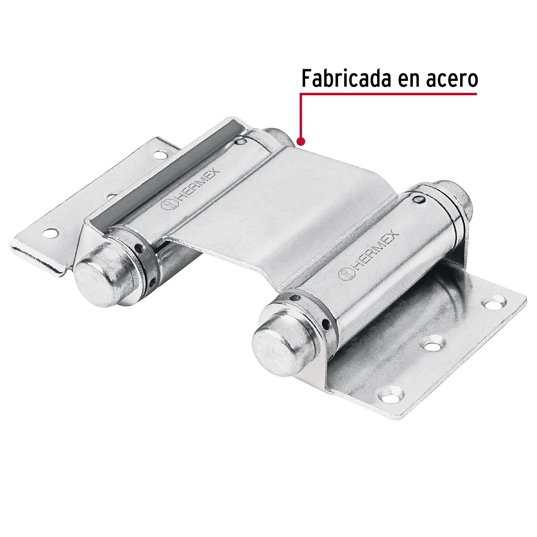Bisagra de doble accion 3", acero cromado