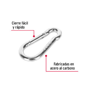 Bandola mosqueton de acero de 1/4"