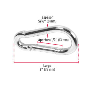 Bandola mosqueton de Acero 5/16