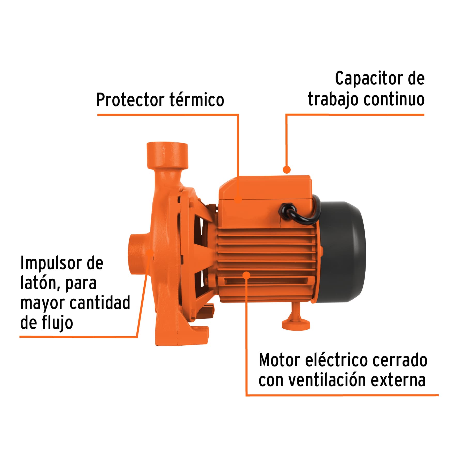 Bomba electrica para agua centrifuga 1/2 HP