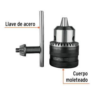 Broquero con llave, 1/2