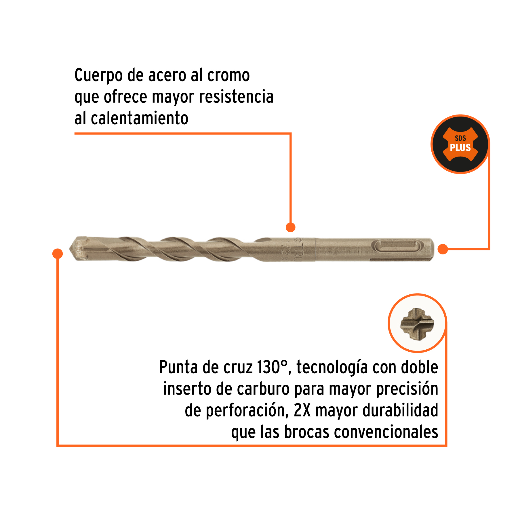 Broca SDS Plus 1/2 x 6"