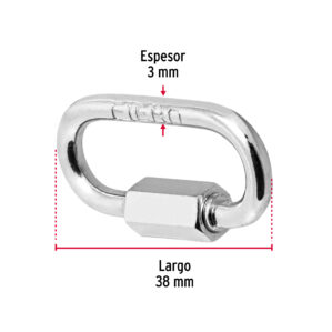 Bandola con seguro de acero 1/8