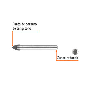 Broca para vidrio y azulejo 1/2"