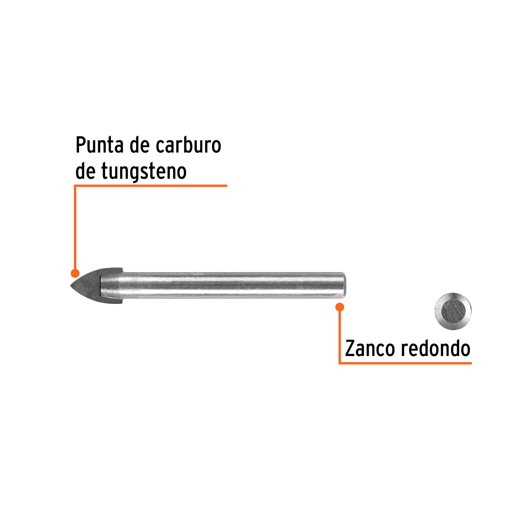 Broca para vidrio y azulejo 1/2"