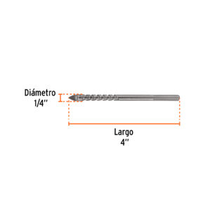Broca para vidrio y azulejo 1/4