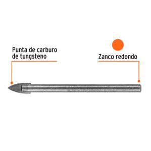 Broca para vidrio y azulejo 3/16"