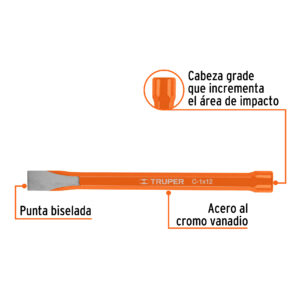 Cincel de corte frio 1 x 12"