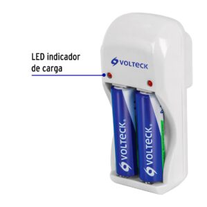 Cargador de pilas, AA, AAA y 9V, incluye 2 pilas AA