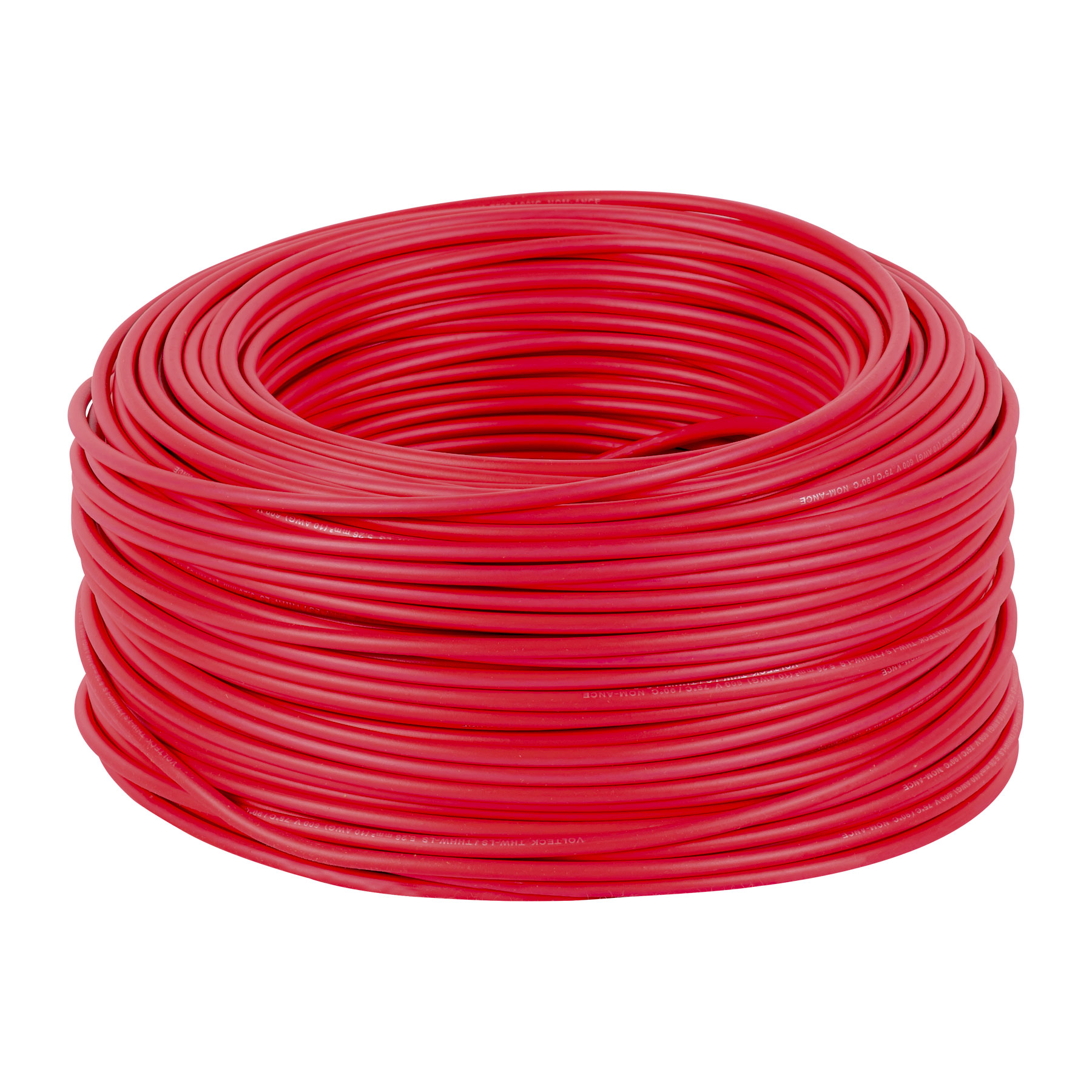 Cable Luz 10 AWG THHW-LS Rojo rollo 100m