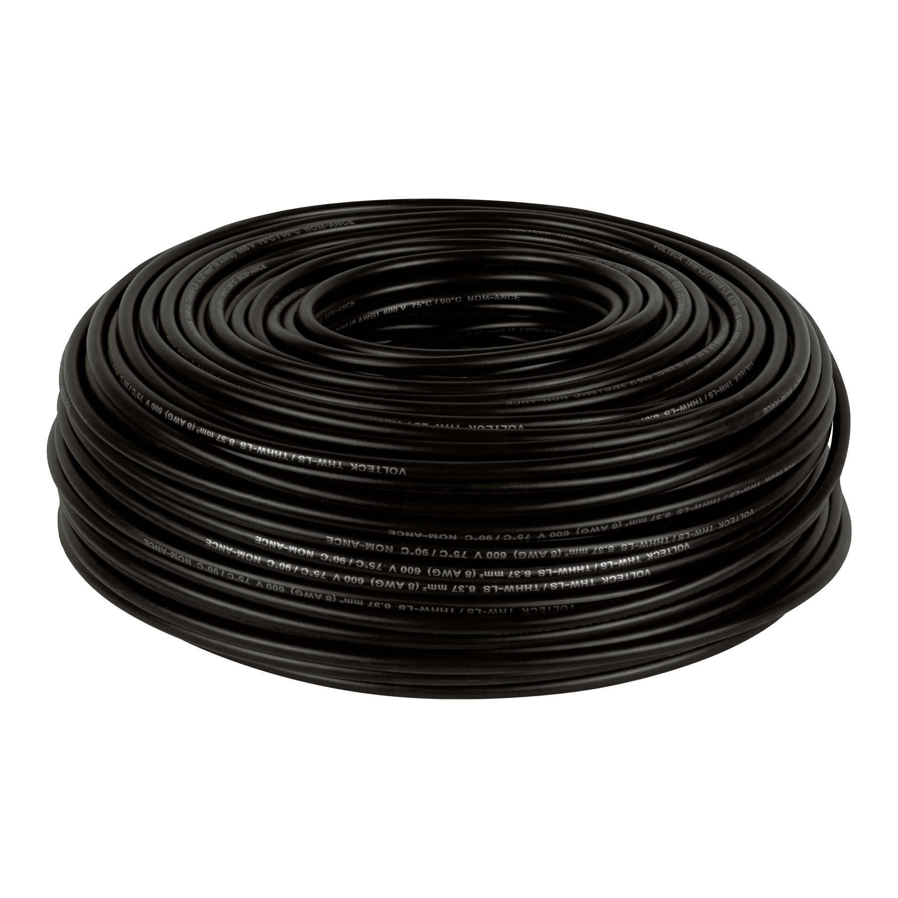 Cable Luz 8 AWG THHW-LS negro rollo 100m