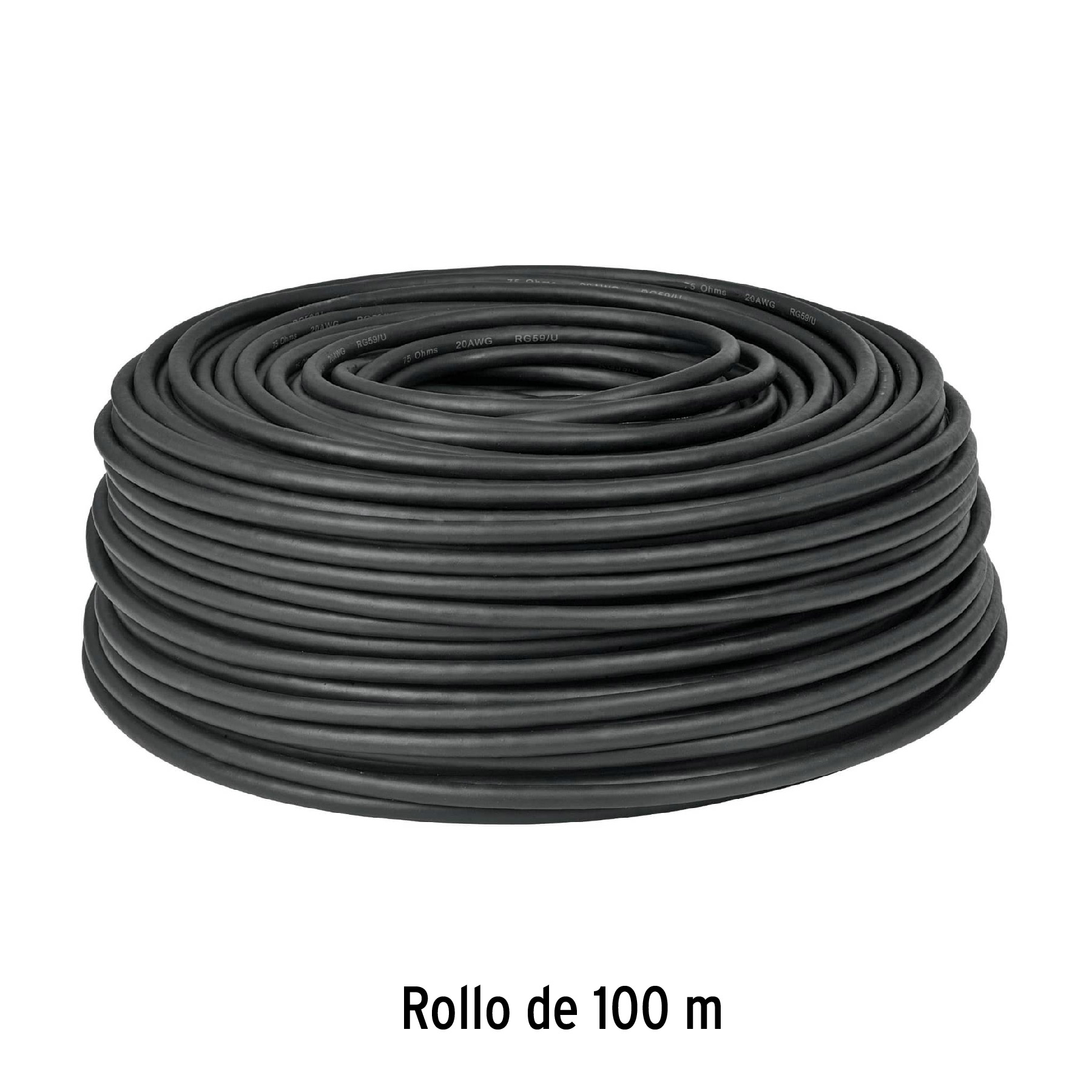 Rollo de 100m de Cable coaxial RG6
