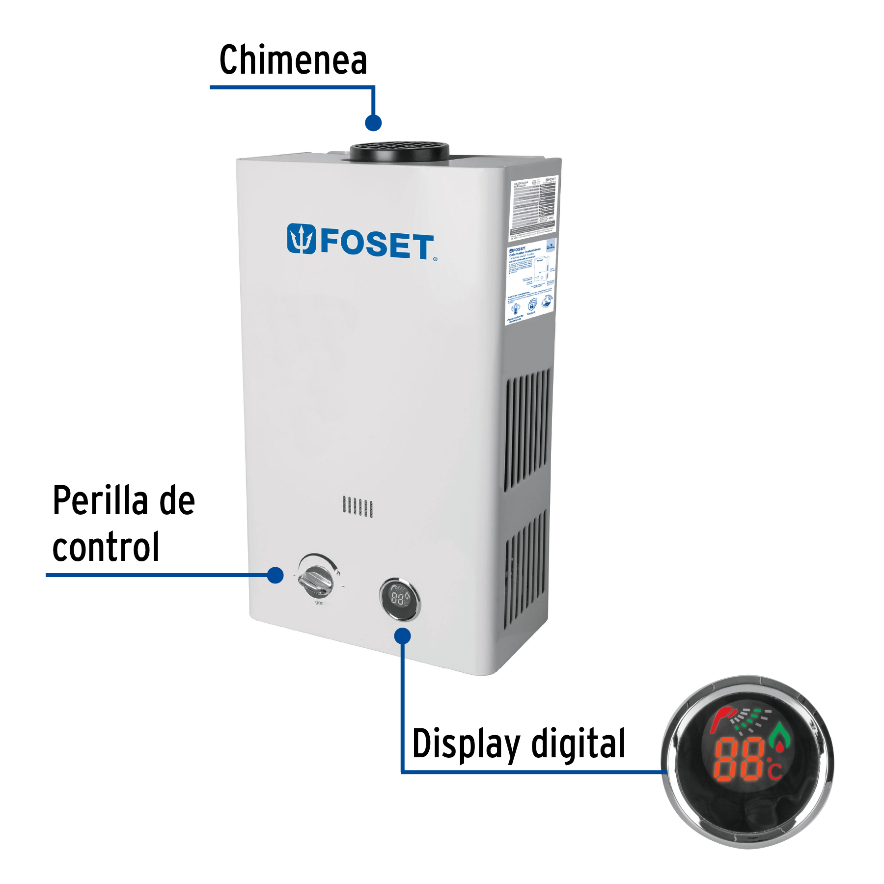 Calentador de Instantaneo 6L gas natural 1 servicio