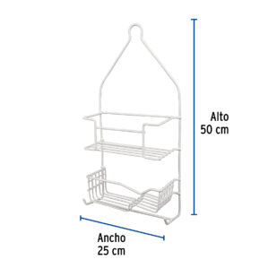 Canastilla para regadera doble rectangular