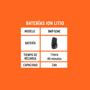Cargador de baterias, ion litio, 12 V para taladro TALI-12A