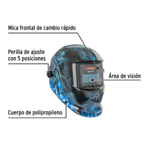 Careta electronica para soldar sombra 9 a 13 Pretul