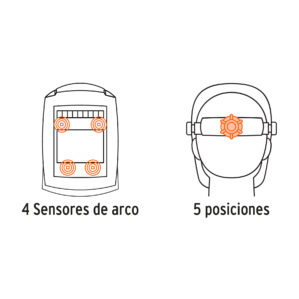 Careta profesional electronica para soldar con panel digital