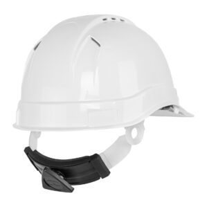 Casco de seguridad ventilado Clase C Blanco de Matraca