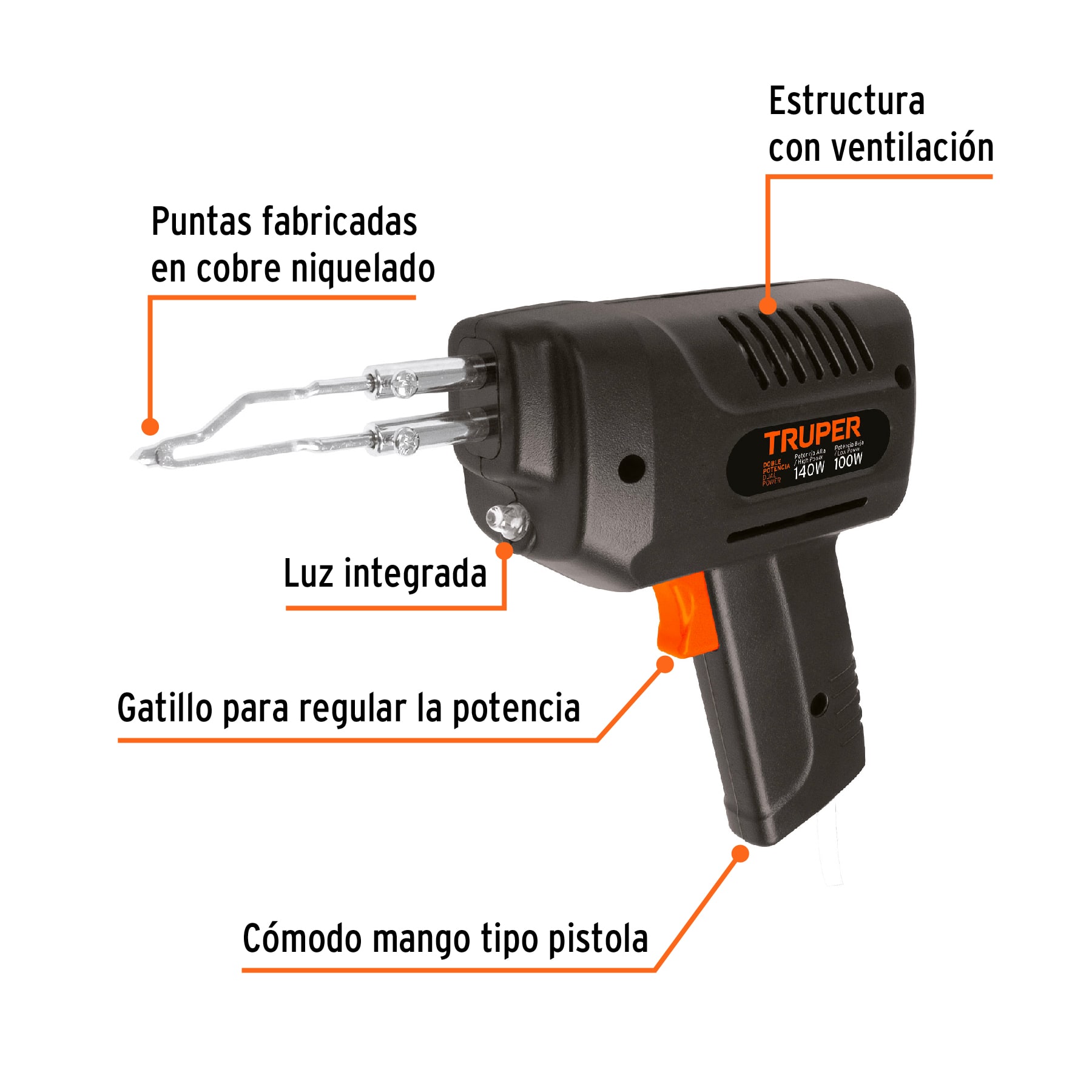 Cautin Profesional tipo pistola de 140w