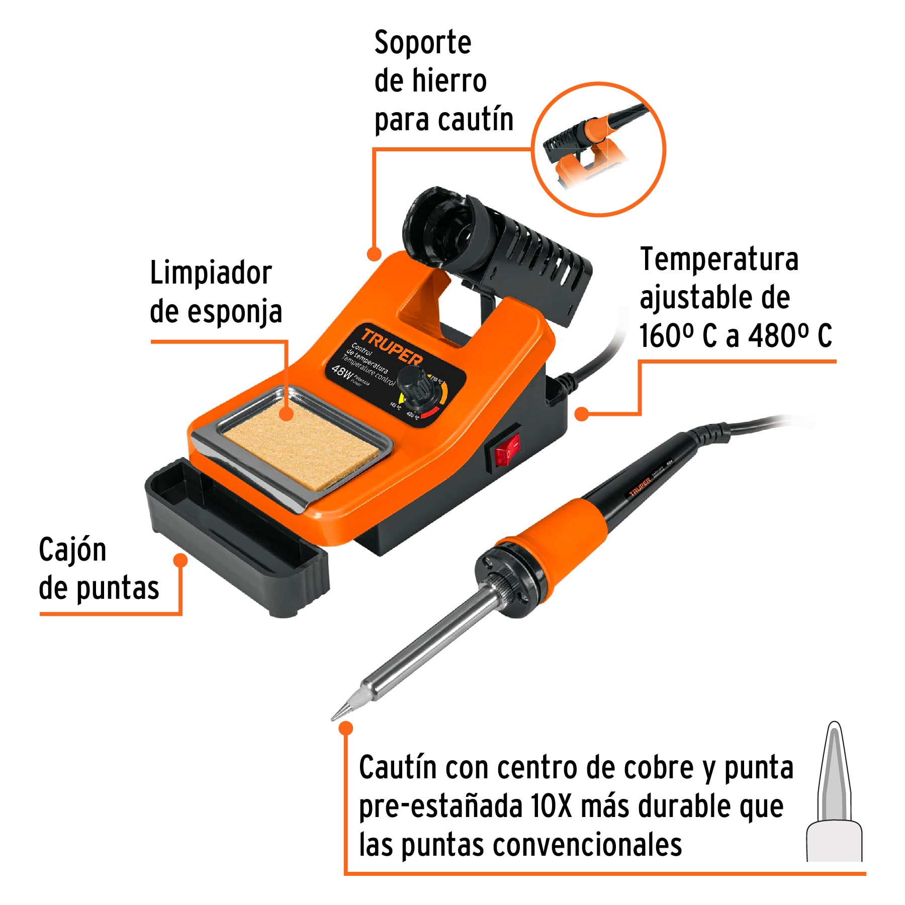 Cautin Profesional de Estacion 48 Watts