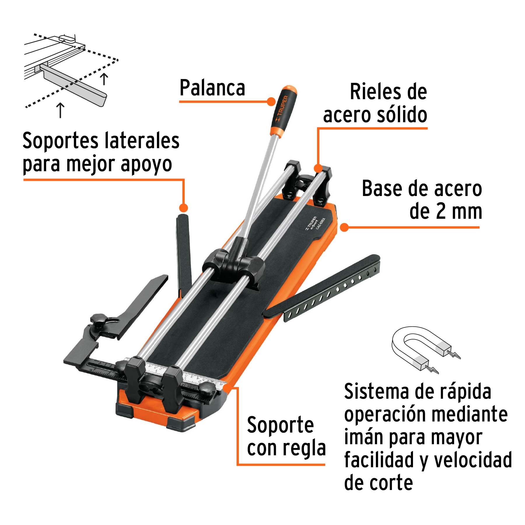 Cortador de Azulejo Truper Expert 60cm 24" Con Maletin
