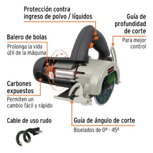 Cortadora Electrica 4-1/2" para Azulejos 1320w Industrial