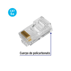 Plug RJ45 CAT5E Bolsa con 20 piezas VOLTECK