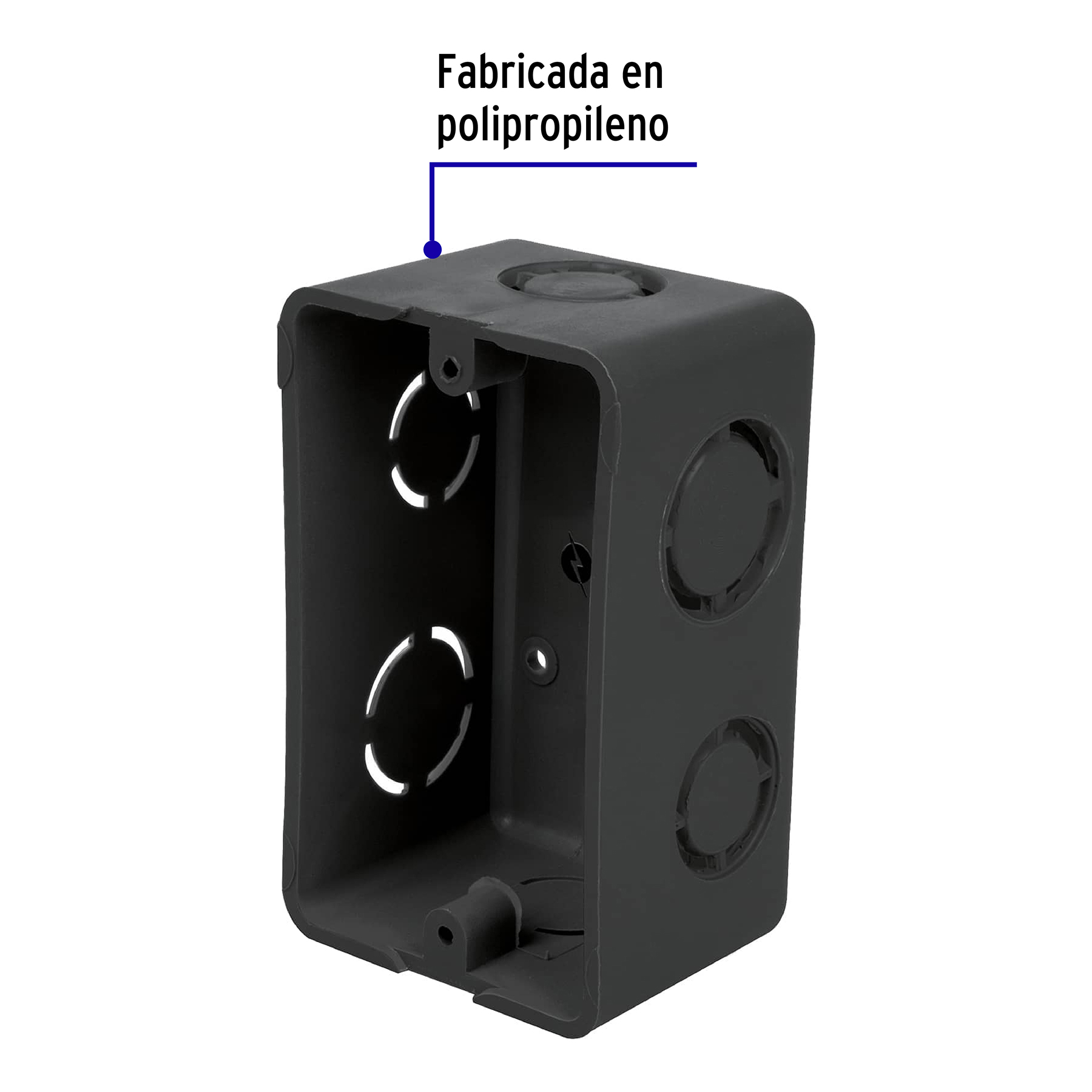 Caja Tipo Chalupa 4x2" de Plastico Volteck