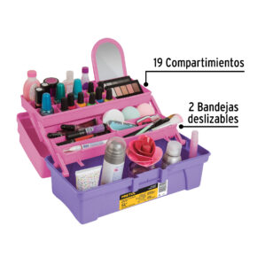 Caja Multiusos Cosmetiquera 14" 35cm Rosa Pretul